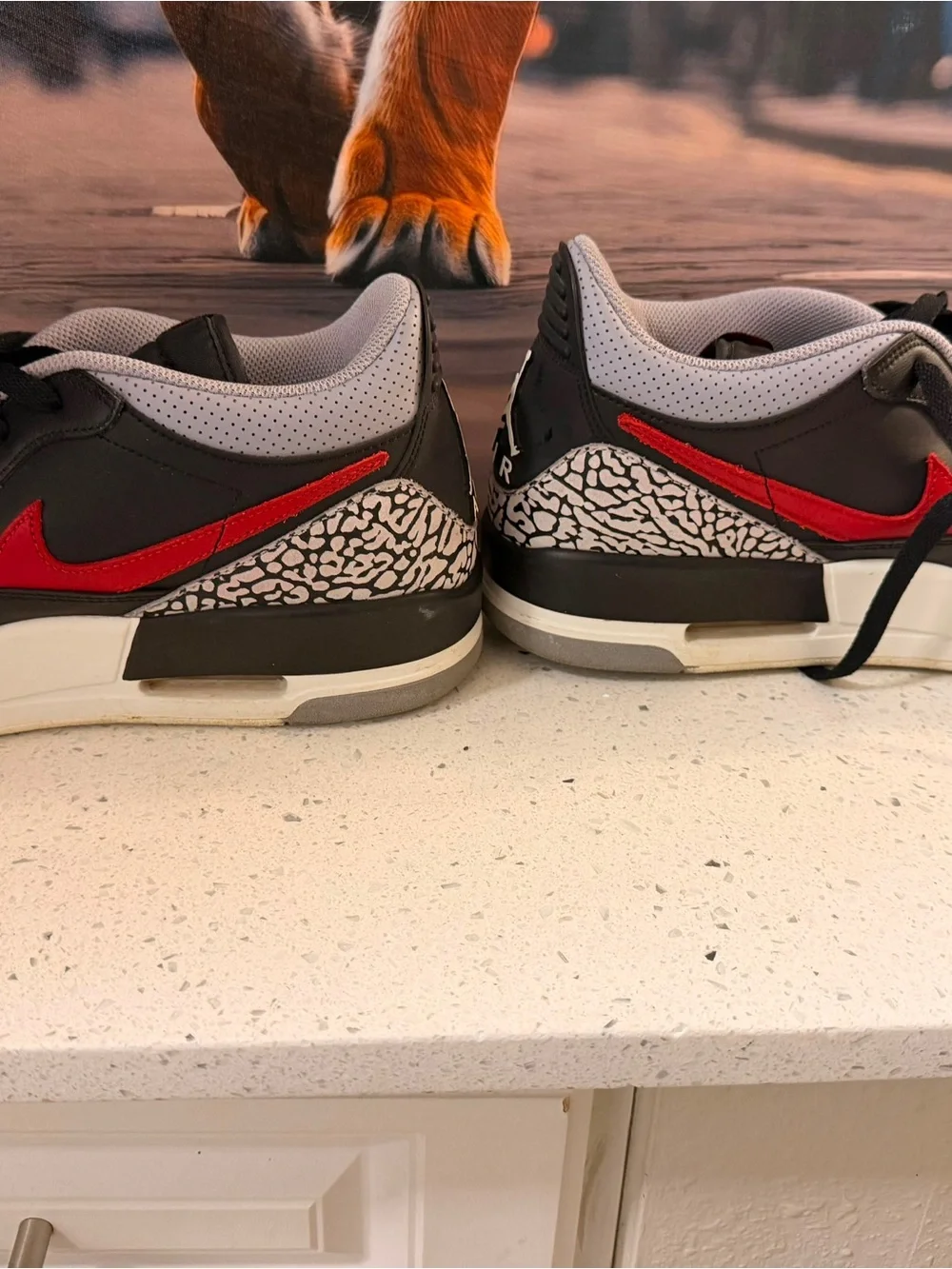 Jordan Men’s Black/Red/Gray Low-Top Sneakers